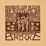 Einladung zur Ausstellung der Künstlergruppe "Brücke" by Ernst Ludwig Kirchner, 1906, Woodcut, sold Dec 2022