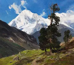 Edward Harrison Compton, Die Königsspitze, 1914, Oil on canvas