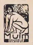 Titel für den Prospekt des Muim-Instituts by Ernst Ludwig Kirchner, 1911, Woodcut, sold Dec 2022