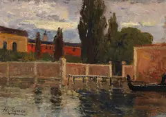 Marie Egner, San Lazzaro bei Venedig, Um 1896, Oil on canvas