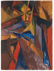 Karl Schmidt-Rottluff, Lesende (Else Lasker-Schüler), 1912, Oil on canvas