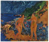Erich Heckel, Figuren am Strand, 1912, Oil on canvas