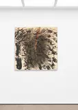 Günther Uecker, Sturz des künstlerischen Genius (für Joseph Beuys), 1986, Nails and black paint on canvas, on panel