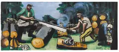 Max Beckmann, Holzsäger im Wald, 1931/32, Oil on canvas
