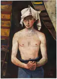 Karl Hofer, Jüngling mit Kopftuch, Um 1924, Öl auf Leinwand