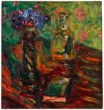 Karl Schmidt-Rottluff, Stillleben mit Rosen und Karaffe