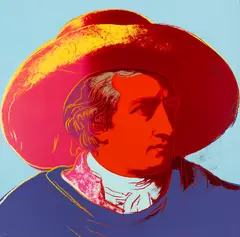 Andy Warhol, Goethe, 1982, Farbserigrafie auf Karton