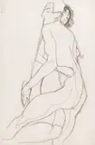 Egon Schiele, Liebespaar, 1913, Pencil drawing