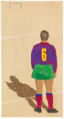 Konrad Fischer, Fußballspieler, 1964, Casein tempera on canvas