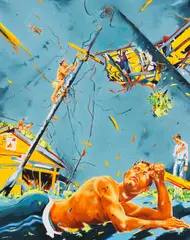 Norbert Bisky, Crossing, 2009, Oil on canvas