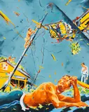 Norbert Bisky, Crossing, 2009, Oil on canvas