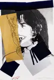 Mick Jagger by Andy Warhol, 1975, Farbserigrafie auf Velin, sold Dec 2022