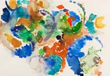 Ernst Wilhelm Nay, Ohne Titel, 1958, Watercolor
