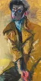 Rainer Fetting, Slava in ochre leather jacket, 1998, Oil on canvas