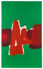 Markus Prachensky, Rot und grüne Flächen – Solitude II, 1964, Oil on canvas