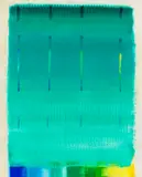 Heinz Mack, Grüne Lichtfelder (Chromatische Konstellation), 1991, Acrylic and Oil on canvas