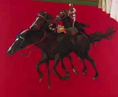 Norbert Tadeusz, Cavalli (10) Roter Fries, 1997, Acrylic on canvas