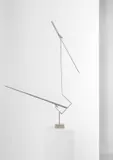 George Rickey, One up One down Excentric III, 1978–199, Kinetic stainless steel sculpture with two needles