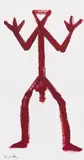 A. R. Penck, O. T. (für Brigitte), 1996, Acrylic on wallpaper over plasterboard, mounted...