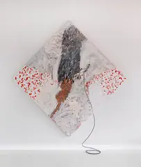 Gerhard Hoehme, Fallensturz (Ätna-Bild), 1981/82, Mixed media. Acrylic on canvas, polyethylene st...