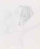 Andy Warhol, Unidentified Female, Um 1954, Ball-point drawing