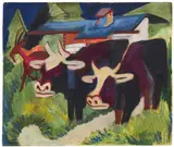 Ernst Ludwig Kirchner, Kühe auf der Alp, 1918/19, Oil on canvas