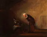 Carl Spitzweg, Der Alchimist (Chemicus), Ende 1840, Oil on paper, laminated on board