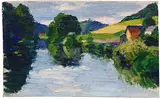 Gabriele Münter, Sommertag, Ca. 1903, Oil on canvas laminated on canvas
