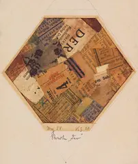 Mz 58,  Worte 'der' by Kurt Schwitters, 1920, Collage. Paper, typographically printed and par..., sold Jun 2022