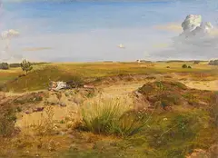 Franz von Lenbach, Landschaft mit schlafendem Hirtenknaben, Ca. 1858-1860, Oil on cardboard