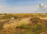 Franz von Lenbach, Landschaft mit schlafendem Hirtenknaben, Ca. 1858-1860, Oil on cardboard