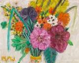 Max Peiffer Watenphul, Blumenstrauß, 1951, Oil on cardboard