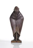 Ernst Barlach, Der Mann mit dem Mantel, 1922, Bronze with brown patina