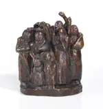 Käthe Kollwitz, Abschiedwinkende Soldatenfrauen II, 1937/38, Bronze with gold-brown patina