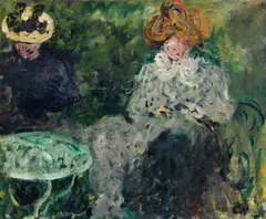 Louis Valtat, Au café. Mme Victor et Mme Suzanne Valtat, Um 1900, Oil on canvas