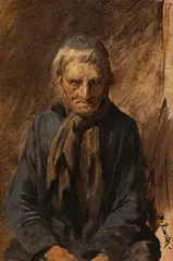 Bauer aus Wiedensahl by Wilhelm Busch, 1870/80, Oil on board, sold Jun 2022