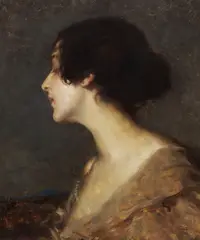Carl von Marr, Porträt einer Dame (Dora von Marr?), Um 1890, Oil on copper