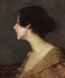Carl von Marr, Porträt einer Dame (Dora von Marr?), Um 1890, Oil on copper