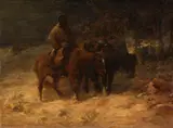 Adolf Schreyer, Die Heimkehr, Um 1860, Oil on panel