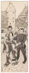 Thomas Theodor Heine, Ein Patriot, 1901, India ink drawing, graphite and gouache
