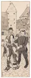 Thomas Theodor Heine, Ein Patriot, 1901, India ink drawing, graphite and gouache