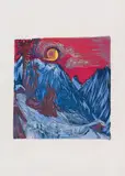 Wintermondnacht – Längmatte bei Monduntergang by Ernst Ludwig Kirchner, 1919, Woodcut in colors, sold Jun 2022