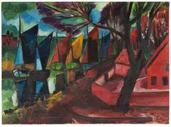 Fischerkutter by Max Pechstein, 1923, Oil on canvas, sold Jun 2022