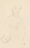 Egon Schiele, Selbstporträt, 1913, Pencil drawing