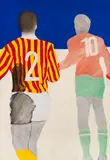 Konrad Fischer, Fußballer, 1964, Casein on canvas