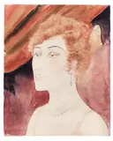 Otto Dix, Dame in der Loge, 1922, Watercolor