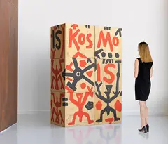 A. R. Penck, Kosmopolis/6-pack, Ca. 1989/90, Acrylic on wood