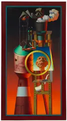 Rudolf Hausner, Adam nach dem Sündenfall II, 1969-1973, Mixed media. Acrylic, tempera, on a Novopan panel