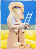 Horst Antes, Figur mit weißer Leiter