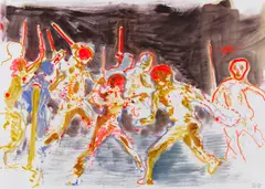 Daniel Richter, Ohne Titel, 2007, Oil on paper